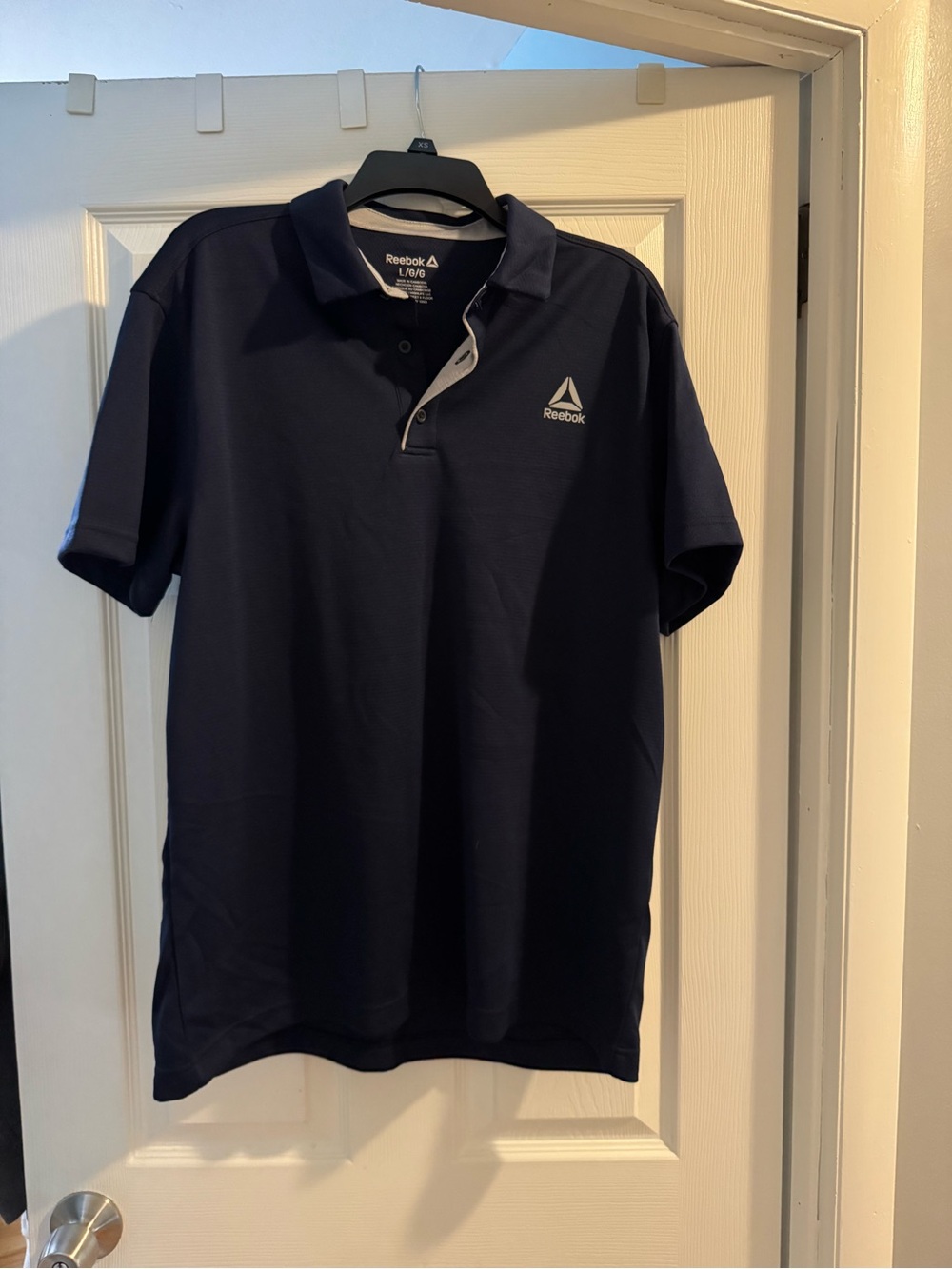 Reebok Men’s Navy Polo with Contrast Placket